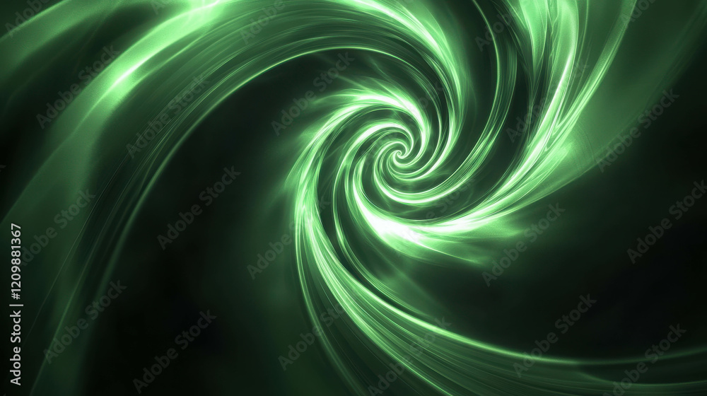 Spiraling Green Light Effect Spinning Gently in Abstract Pattern for Creative Use Spiraling Green Light Effect Spinning Gently in Abstract Pattern for Creative Use