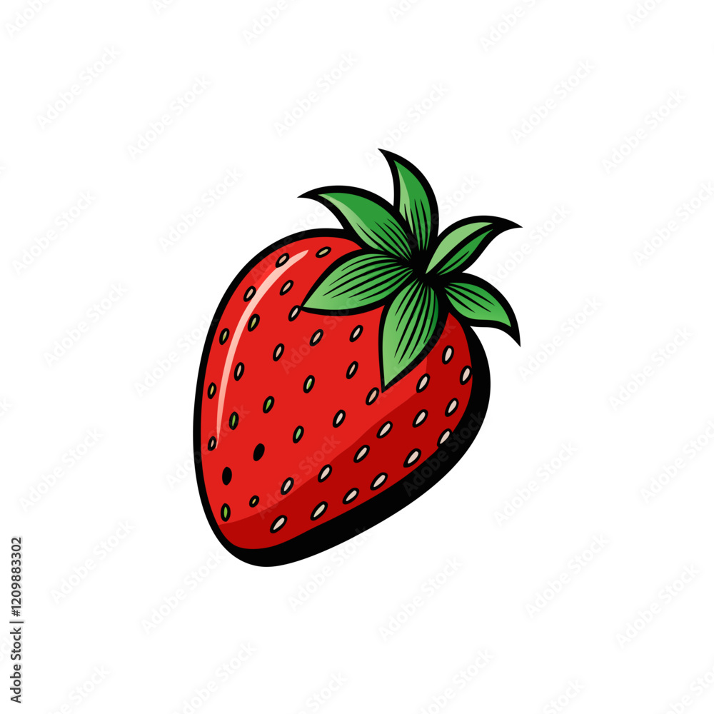 Obraz premium vector illustration of a strawberry
