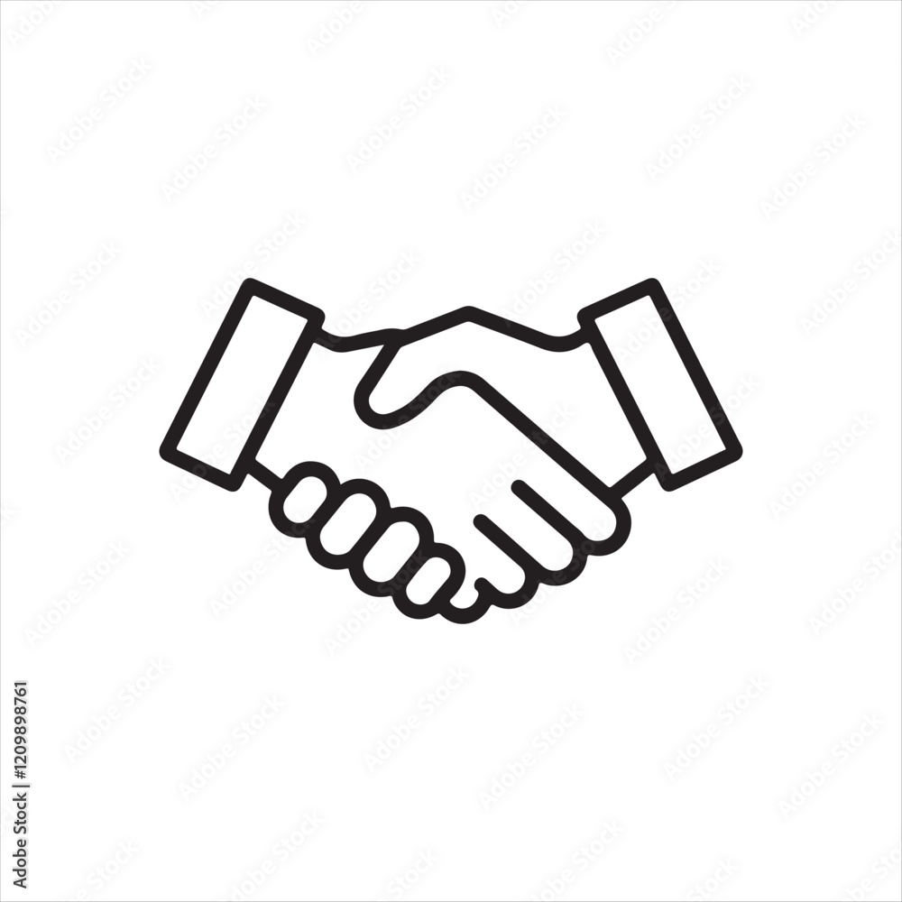 Handshake icon, Business agreement handshake vector Handshake icon, Business agreement handshake vector