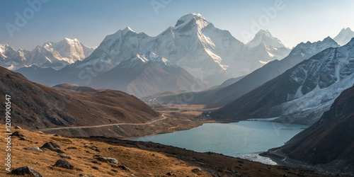 Amazing Morning in Himalayas: View from Gokyo Ri