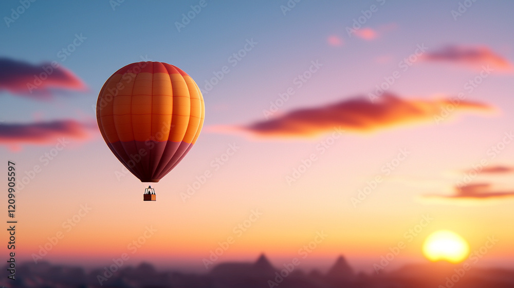 Adventure in the sky hot air balloon ride at sunset ai generate scenic travel experience Adventure in the sky hot air balloon ride at sunset ai generate scenic travel experience