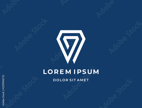Free Download Modern Dental Logo: Tooth with Diamond Shape Icon. - GFXLoad