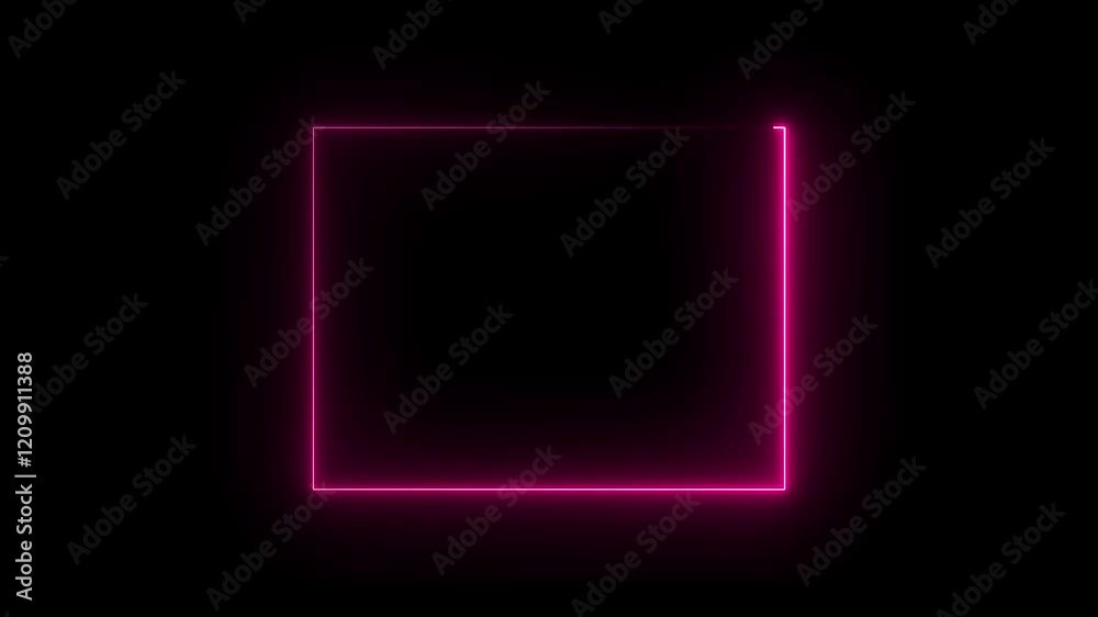 Neon line frame animation. Abstract moving neon square, rectangle frame animation on black background.Seamless loop animation rectangle frame 4K video motion graphic.4k video. Neon line frame animation. Abstract moving neon square, rectangle frame animation on black background.Seamless loop animation rectangle frame 4K video motion graphic.4k video.