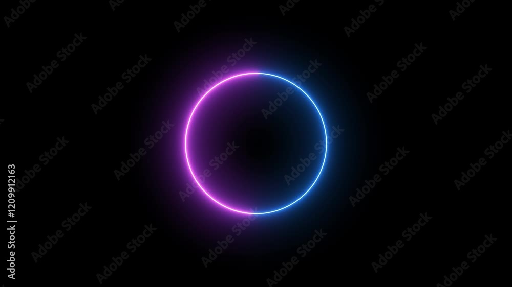 Abstract Neon circle isolated on black background. Charging and loading icon animation. circle glow border, alpha channel, seamless loop, Abstract Neon circle isolated on black background. Charging and loading icon animation. circle glow border, alpha channel, seamless loop,