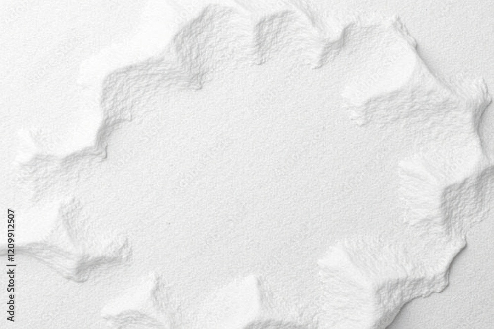 Obraz premium Close-up of rough, creamy white paper texture , mottled, uneven, card