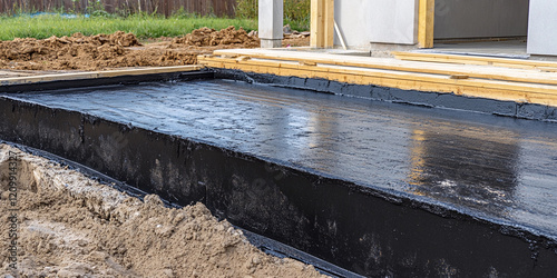 Wallpaper Mural Foundation slab preparation at a construction site Torontodigital.ca