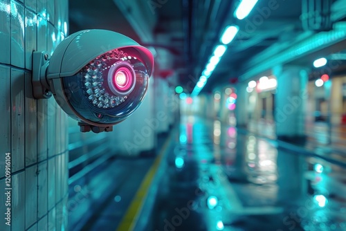 Wallpaper Mural CCTV Security Camera or Surveillance System in Modern Office or Train Station Torontodigital.ca