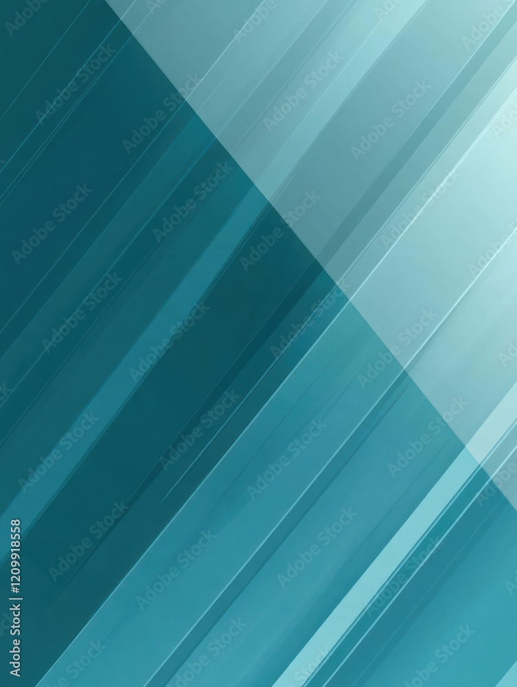 Obraz premium Abstract design featuring diagonal lines and gradients in shades of blue.