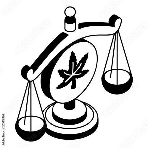 Hemp Weed Merchandising or Branding Shirt isometric vector icon,Cannabis and marijuana symbol, cannabinoids sign, healthcare Herb illustration, Cannabis Leaf for Print On Demand concept