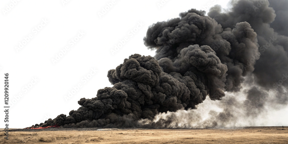 A Cut-Out Image of Black Smoke for Dramatic Effects in Design A Cut-Out Image of Black Smoke for Dramatic Effects in Design