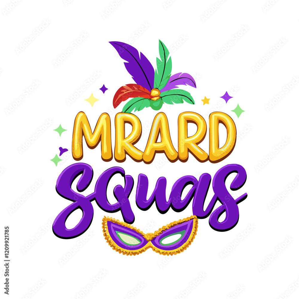 Obraz premium Elegant Mardi Gras Mask Logo for Event Promotions