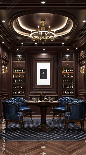 Luxurious Home Cigar Lounge Interior Design