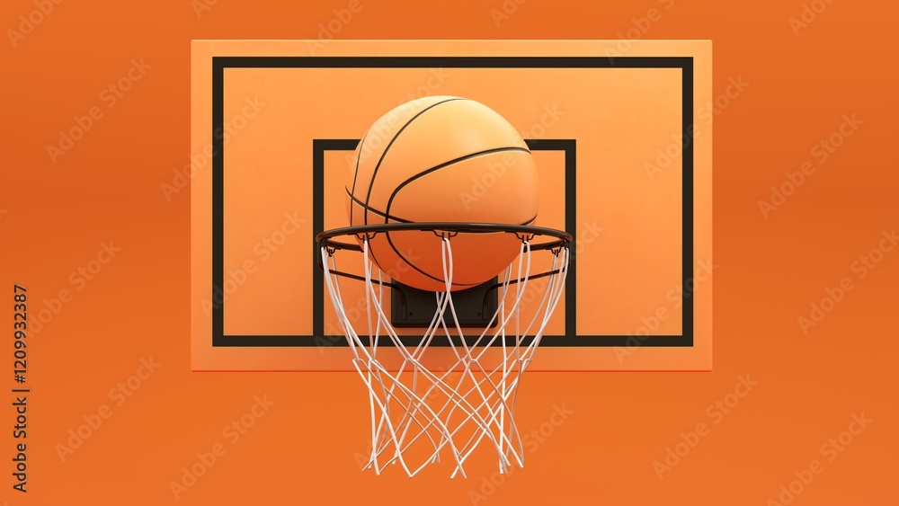 Sports game of basketball - 3D render. Basketball orange ball on a bright background for advertising, icons, banners. The concept of an active lifestyle, online games, entertainment. Sports game of basketball - 3D render. Basketball orange ball on a bright background for advertising, icons, banners. The concept of an active lifestyle, online games, entertainment.