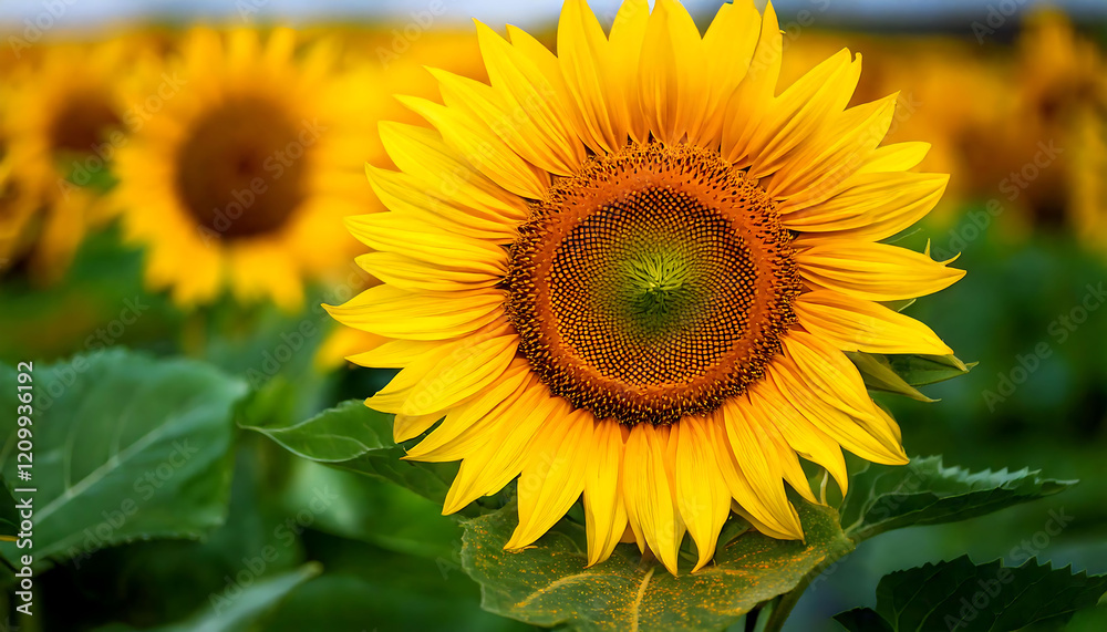 Vibrant close-up of a bright yellow sunflower in a field, showcasing its intricate details and pollen. Ideal for nature, summer, and agriculture themes. Perfect for websites, blogs, or print media. Vibrant close-up of a bright yellow sunflower in a field, showcasing its intricate details and pollen. Ideal for nature, summer, and agriculture themes. Perfect for websites, blogs, or print media.