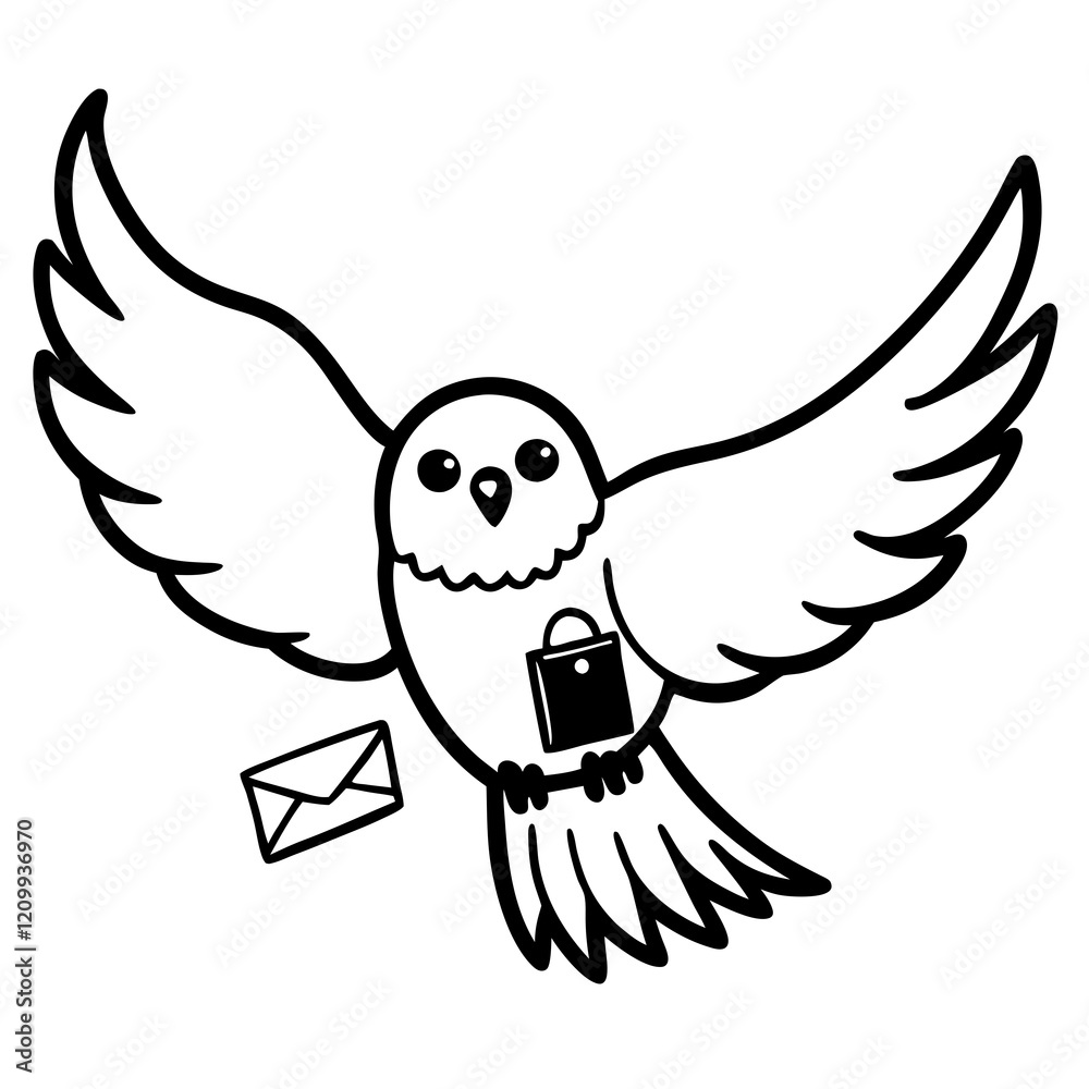 Fototapeta premium vector illustration of a bird