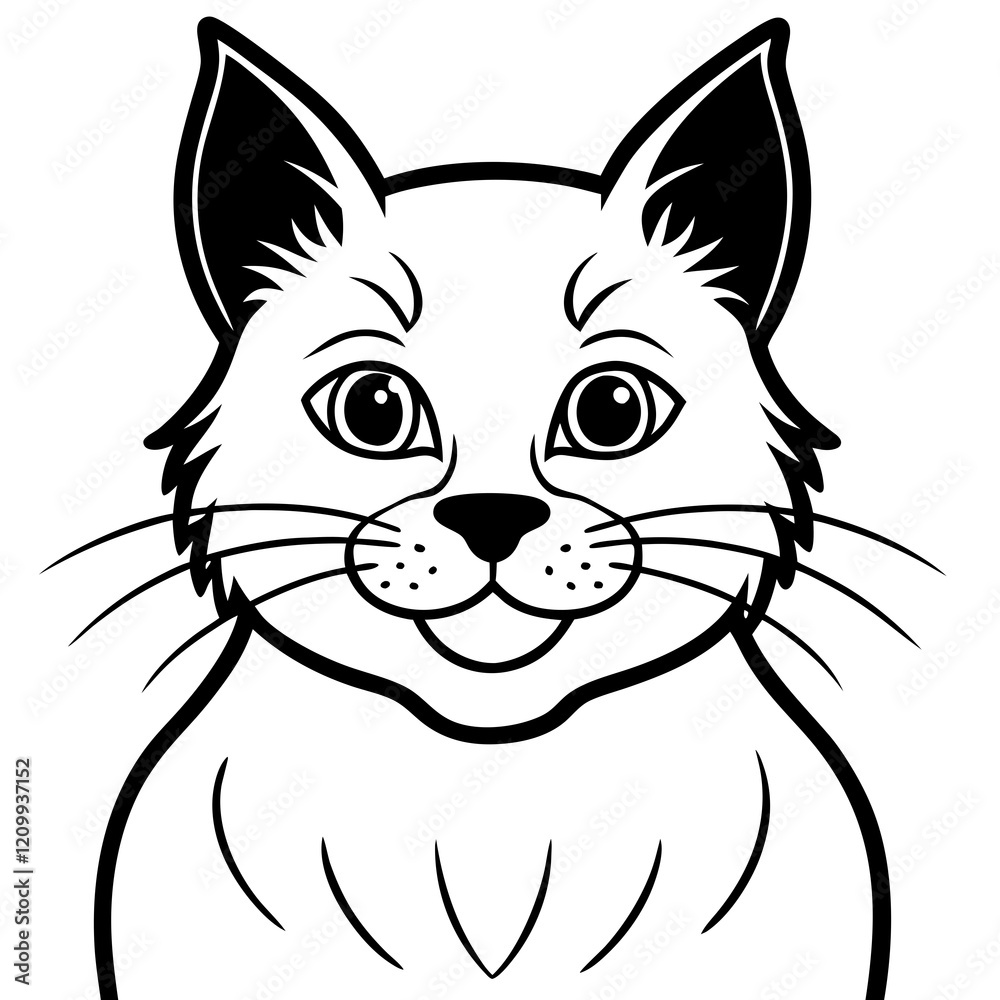 Obraz premium vector illustration of a cat