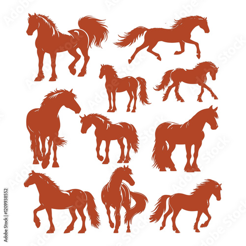 Horse vector design on a set with white background