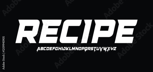 Abstract technology futuristic alphabet font. digital space typography vector illustration design