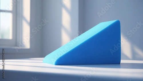 Vibrant Blue Foam Wedge for Therapy and Ergonomic Support
