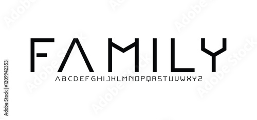 Abstract technology science alphabet lowercase font. digital space typography vector illustration design