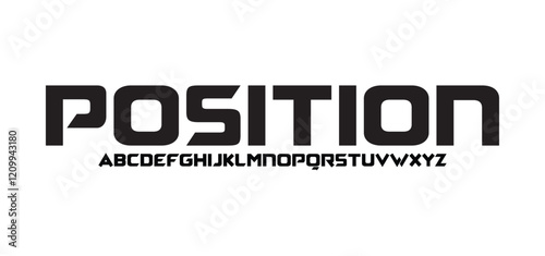 Abstract modern minimalist geometric futuristic alphabet font. digital space typography vector illustration design