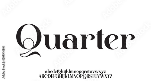 Elegant wedding alphabet letters font and number. Typography Luxury classic lettering serif fonts decorative vintage retro logo concept. vector illustration
