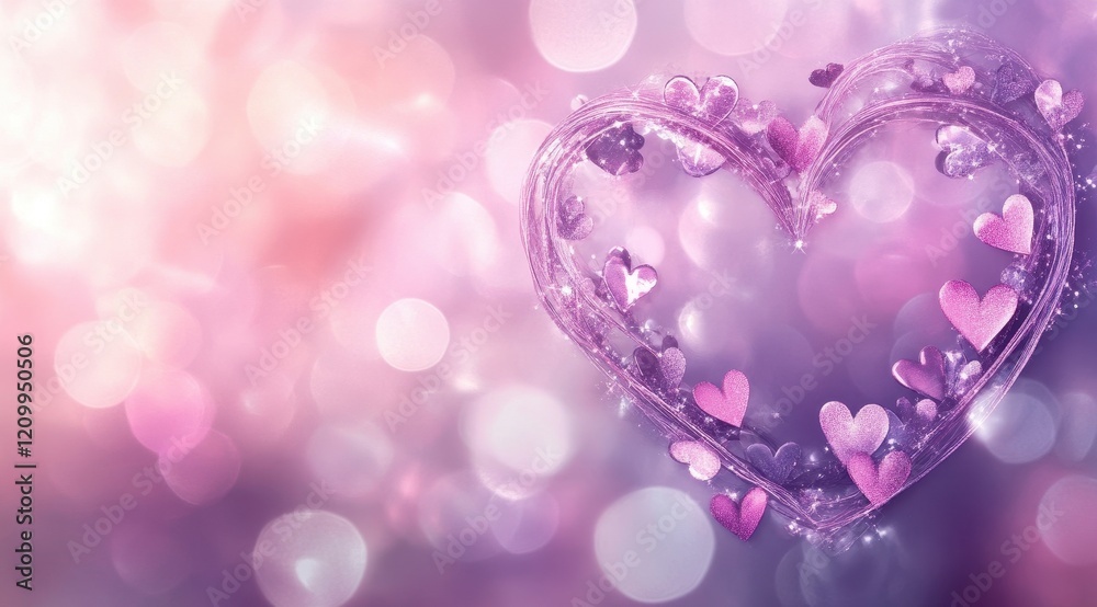Festive Glitter Heart Background for Valentines Day and Romantic Celebrations Festive Glitter Heart Background for Valentines Day and Romantic Celebrations