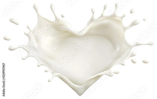 A white heart is shown in a splash of milk