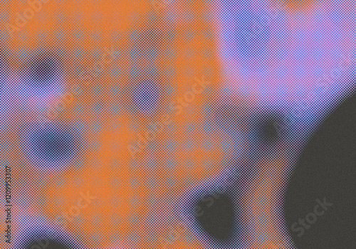 Dark grainy gradient abstract halftone background, color blending effect, aesthetic texture