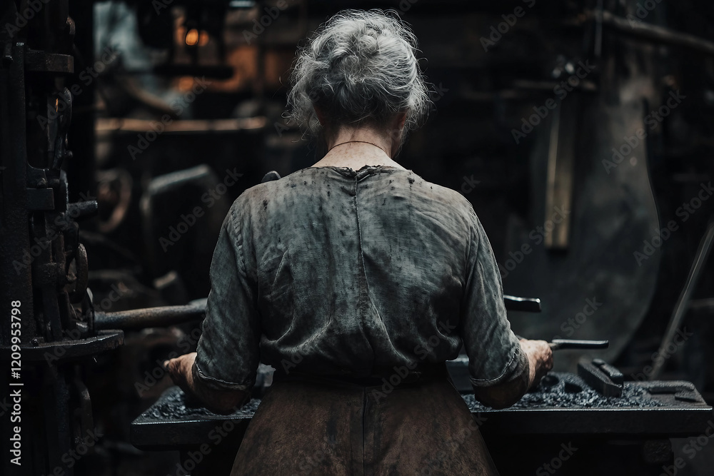 Blacksmith at Work with metal Hammer and Anvil, Creating Sparks in Traditional Forge, Generative AI photo Blacksmith at Work with metal Hammer and Anvil, Creating Sparks in Traditional Forge, Generative AI photo