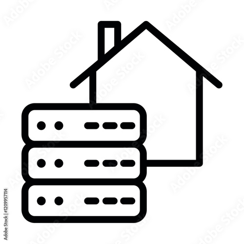 smart home system line icon