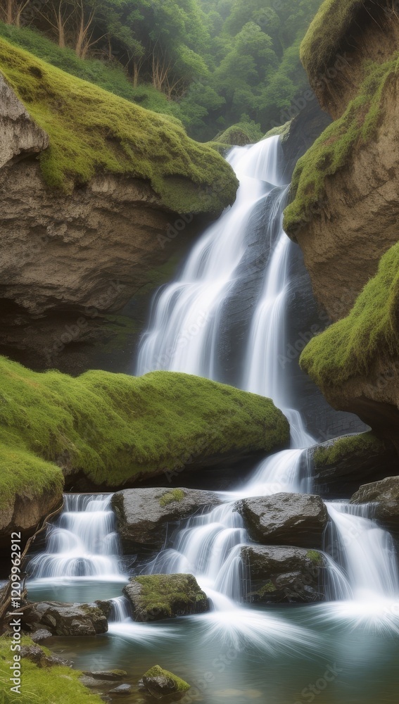 Obraz premium waterfall in the forest