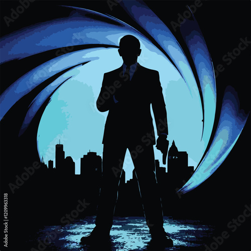 The Iconic Spy Silhouette Vector Illustration