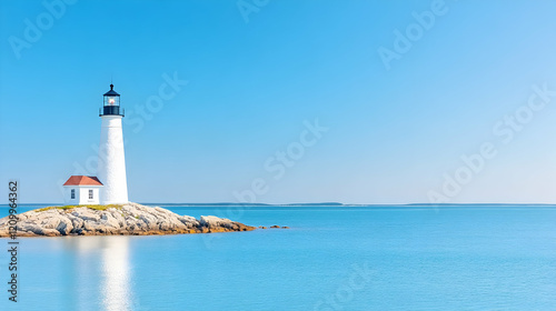 Lighthouse on the coast of Maine
