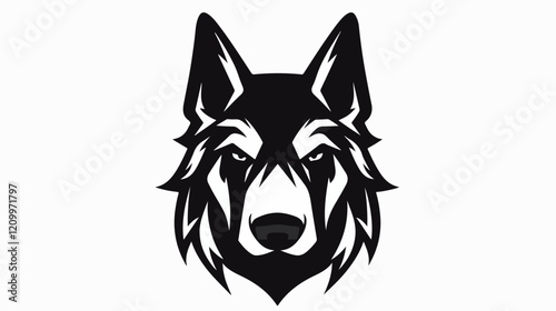 Flat illustration of dog. Guard dog. Domestic animal.
