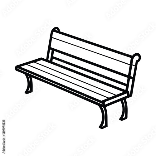 bench isolated on white