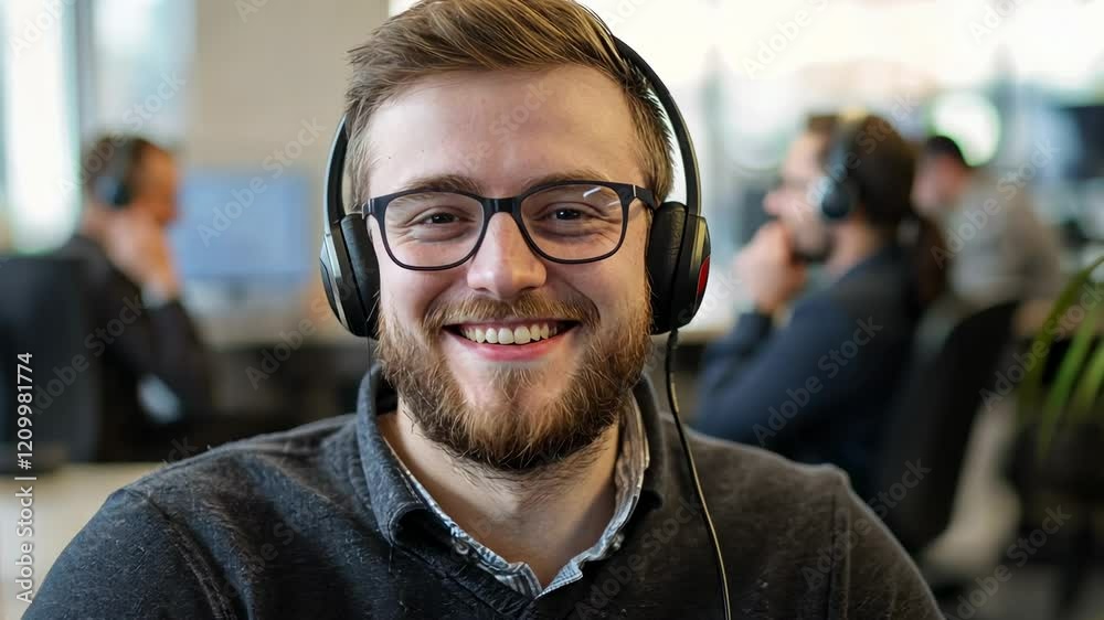 The Smiling Man with Headset The Smiling Man with Headset
