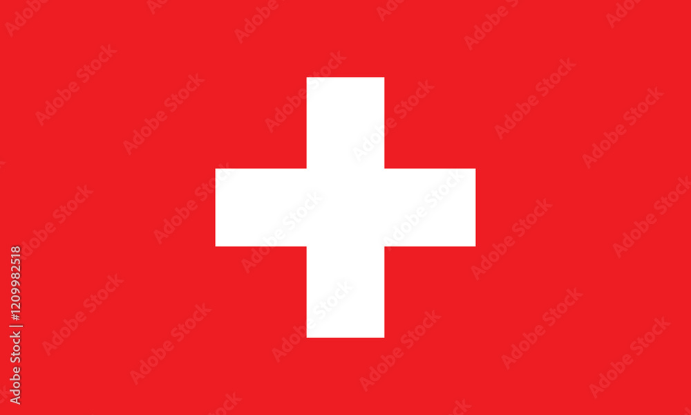 High-resolution image of the Swiss flag, featuring a white cross on a red background. High-resolution image of the Swiss flag, featuring a white cross on a red background.