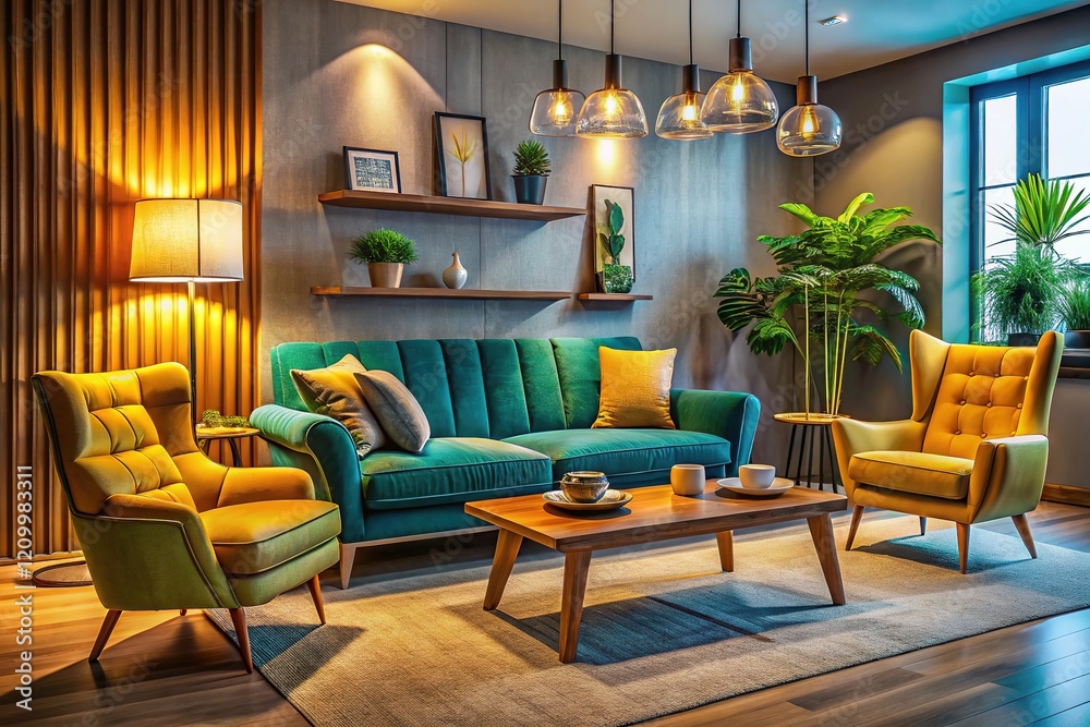 Contemporary furniture for dimly lit interiors. Contemporary furniture for dimly lit interiors.
