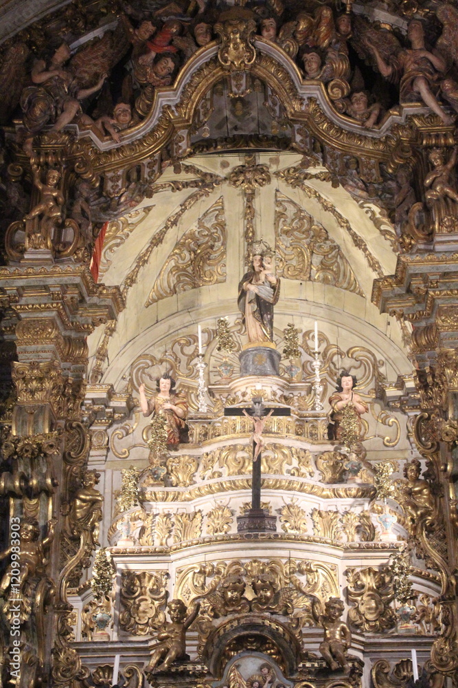 Obraz premium Details of the interior of the Basilica of Our Lady of Pilar - Ouro Preto, Minas Gerais, Brazil.