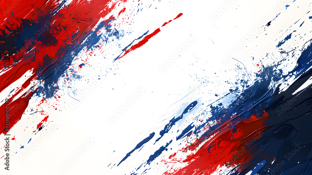 Blank banner design with french flag splash background Blank banner design with french flag splash background