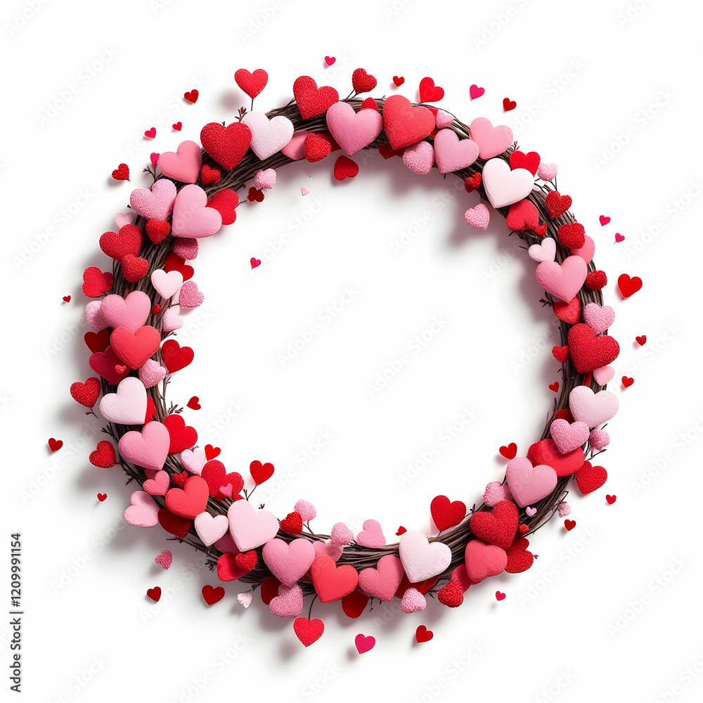 Obraz premium Circle Valentines Border Copy Space Area