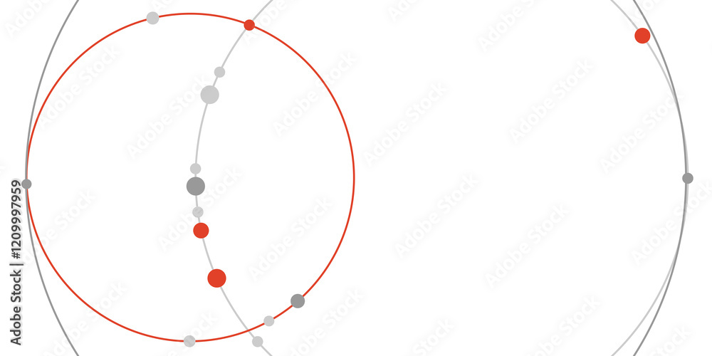 Circular lines with dots/ Dynamic circular paths with scattered red dots, symbolizing energy and creativity. Suitable for advertising, branding, or creative marketing campaigns. Circular lines with dots/ Dynamic circular paths with scattered red dots, symbolizing energy and creativity. Suitable for advertising, branding, or creative marketing campaigns.