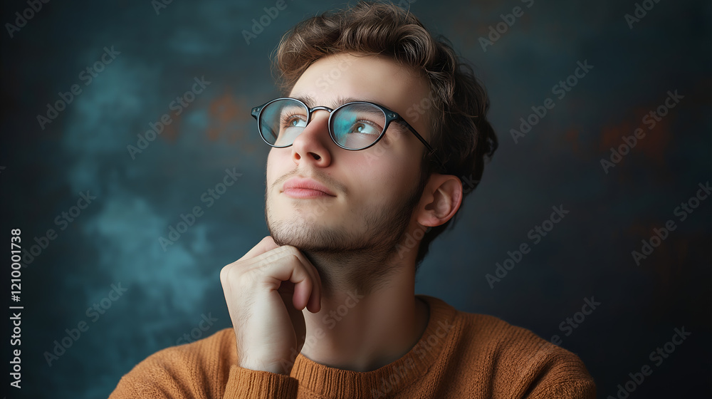 Portrait of thinking young man Portrait of thinking young man