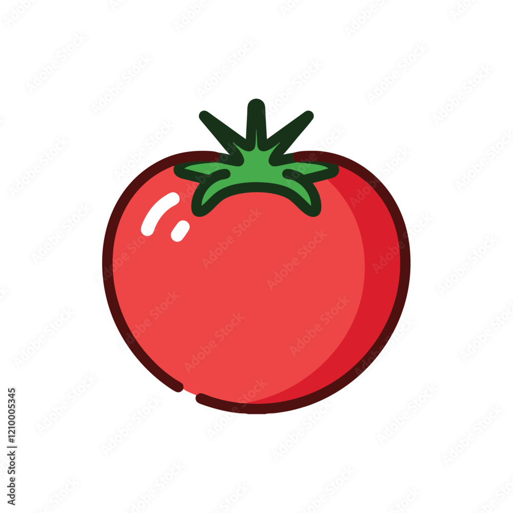 red tomato illustration simple design, red tomato illustration simple design,