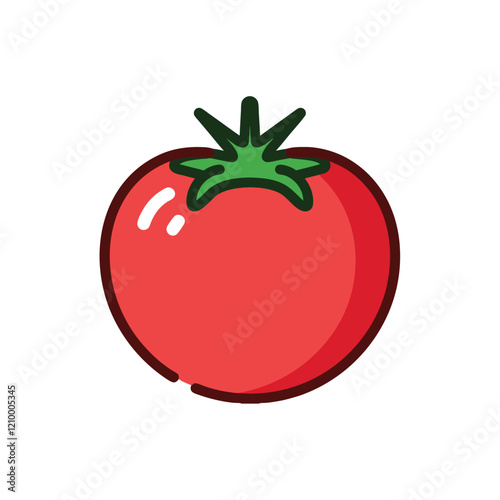  red tomato illustration simple design,