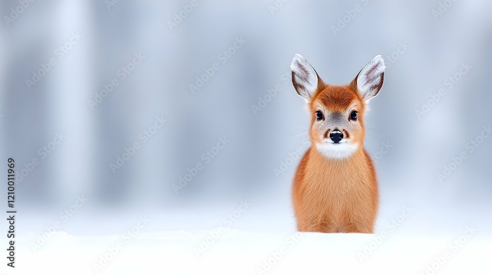 Fototapeta premium Wildtiere Rotwild im Winter