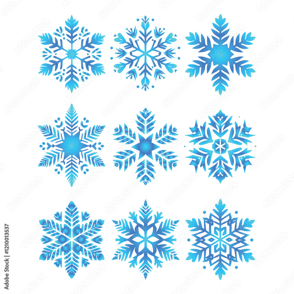 Snowflake vector design on a set with white background Snowflake vector design on a set with white background