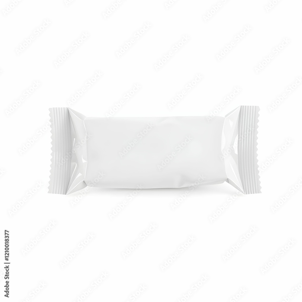 White plastic packaging, snack wrapper, blank label, glossy surface, product mockup, minimalist design, food packaging, isolated on white background, studio lighting, high contrast, clean edges White plastic packaging, snack wrapper, blank label, glossy surface, product mockup, minimalist design, food packaging, isolated on white background, studio lighting, high contrast, clean edges