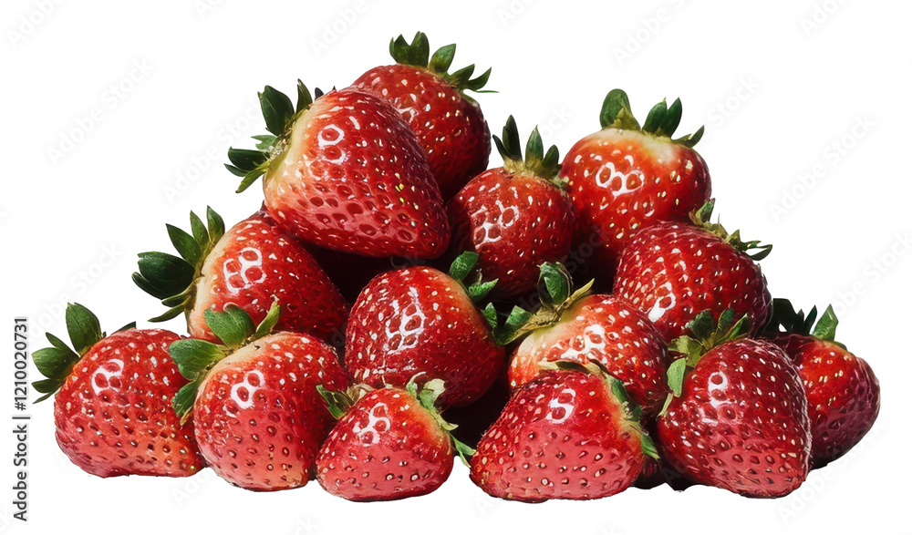 Fresh juicy strawberries transparent background healthy organic food Fresh juicy strawberries transparent background healthy organic food
